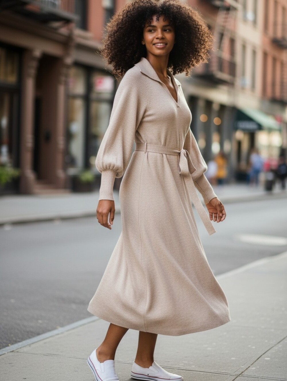 Sweet Halo | Long Sleeve Knit Dress - Picture 2 of 5